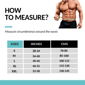 Abdominal Support Spl Size chart