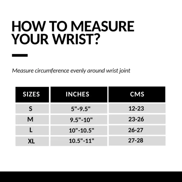 Zorch Neo Wrist Thumb Binder HOW TO MEASURE YOUR WRIST