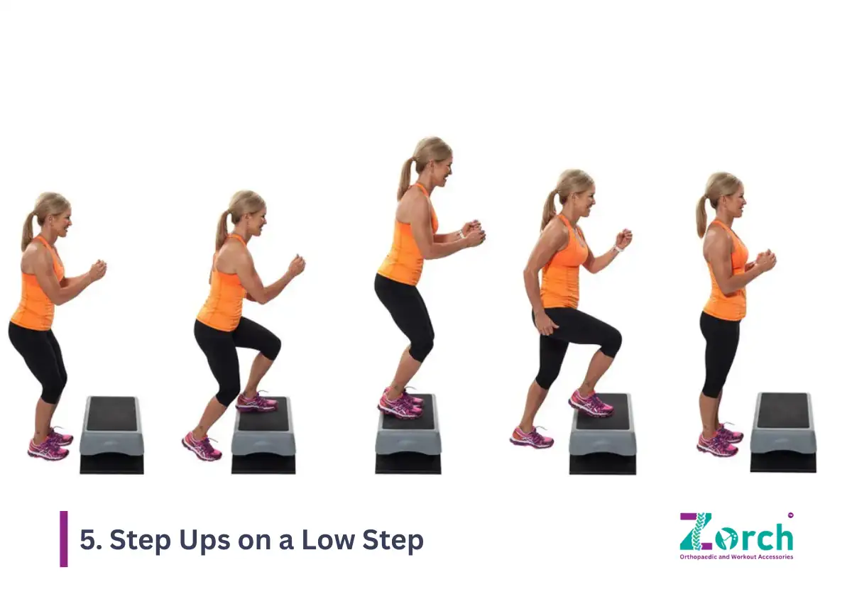 Step Ups on a Low Step exercise